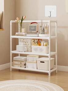 1件装 3-7层置物架，家用书架，落地式多层儿童简约书柜，多功能铁艺置物架，客厅置物架