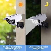 1/2pcs Solar Powered Outdoor Motion Sensor Spotlight With 77 LED Lights, Suitable For Home, Garden, Porch And Driveway Wireless Security Camera Easy Installation, Plastic Material, Solar Powered Security Camera - 2pc - View 3