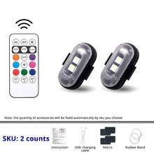 2PCS RGB LED Portable Party Light – Remote Control Wireless, 8 Colors Custom Lighting, Rechargeable Car Footwell Lights, Under Glow Kits Car Mods, Exterior & Interior Decorative Accessories, StrobeLight, Strobe Light Car Goodies Essential Product, Anti-Collision Emergency Flash Warning Light For SUV, Truck, Motorcycle, Bike, Aircraft – Cool Gift, Valentine's Day Gift, Christmas Gift, New Year Gift, Car Lover Gift - 2 lights - 查看 10