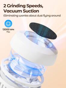 1PC New Electric Foot Grinder For Removing Dead Skin, Charge,Calluses, And Feet. Household Exfoliation And Foot Grinding M - White - View 5