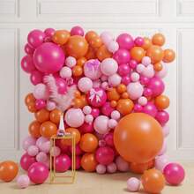 Rosa rosa, naranja, rosa claro