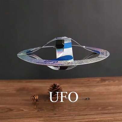 1 st antigravitations-UFO-svävande skiva - Flygande tefatsfestspel, stabil levitationseffekt, ingen ström krävs, kräver självmontering, sammankopplande leksaksset, lämplig för Halloween, jul, födelsedagskalas, gatuuppträdanden, magiska shower - plastkonstruktion, lämplig för inomhus-/utomhusbruk - UFO-dekoration och interaktiv underhållningsleksak, högtidsdisplay, livfulla färger, enkel att installera, svävare, evenemangsplanerare