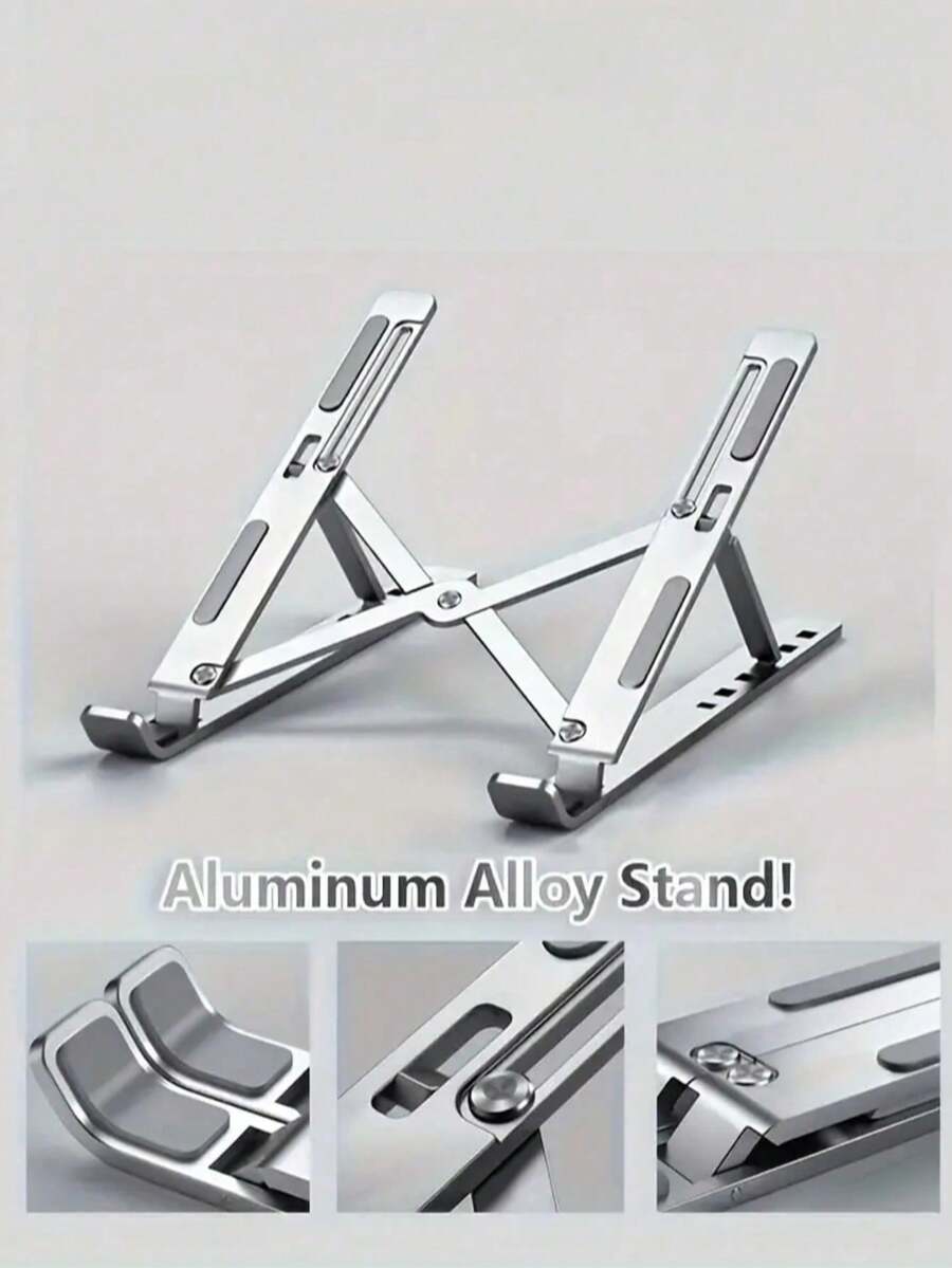 Foldable Laptop Stand, Adjustable Laptop Riser, Portable Laptop Holder, Multi-Angle Laptop Stand, Desktop Stand, Cooling Laptop Stand, Sturdy And Durable, Travel Essential, Suitable For Tablets, Laptops And Smartphones, Office Electronics