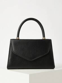 Fashionable Litchi Pattern Handbag, Elegant Ladies' Business Bag, Suitable For Party Girls, College Students, Brides, Can Be Matched With Party Dresses, Wedding Gowns, Evening Gowns, Tight Skirts, Ideal For Weddings, Gatherings, Banquets, Parties, Balls, And The Best Gift For Women - Black - View 2
