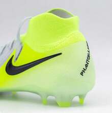 Nike 男鞋Phantom GX2 FG高端長釘真草高筒足球鞋 - 灰色/綠色 - 查看 3