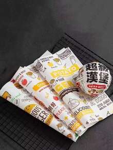 30cm X 30cm Disposable Household Hamburger Takeout Paper, Grease-Proof Coated Paper For Sandwiches, Pizza Liners