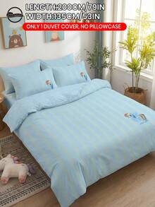 MY LITTLE PONY 2/3件套小马宝莉床上用品套装，可爱卡通图案，透气柔软，抗起球，家用纺织品，房间装饰，包含1个被套和1/2个枕套，不含被芯，适用于单人床/双人床/大号床/特大号床，四季皆宜，多种尺寸可选，可机洗，优雅礼品，蓝色 - 彩色 - 查看 17