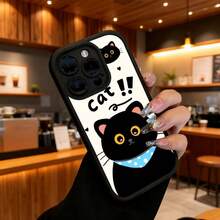 Funda de teléfono de moda, compatible con varios modelos de ,  y , funda de teléfono con patrón de gato y texto para  15 Pro Max,  14 Pro,  13,  12,  Galaxy S23, S22, S21, S20, protector de teléfono, funda de pareja, regalo para novio o novia, regalo de San Valentín o cumpleaños, este es un regalo popular para amigos o socios, adecuado para ocasiones de negocios. Duradera, resistente a las manchas y a las huellas dactilares, esta nueva funda para teléfono de hombres y mujeres es un gran regalo. - Burdeos - Ver 6