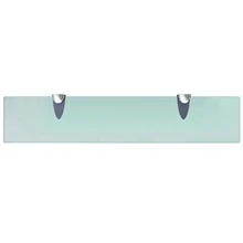 Larryhot Estante flotante de cristal 50x10 cm 8 mm, Fácil de montar, elegante y hermoso, y conveniente para almacenar artículos, es una opción ideal para el almacenamiento y la decoración del hogar. - Transparente - Ver 2