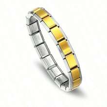 1pc Fashionable Punk Style Square Elastic Splicing Bracelet Choice Women Wife Girlfriend Close Friends - Vòng đeo tay - Xem 8