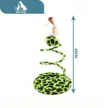 Juguete de resorte ecológico para mascotas, juguete de plumas para gatos, juguetes de sisal natural para rascar - Ratón espiral colorido - Ver 3