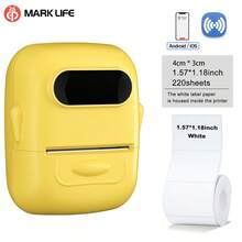 Marklife Label Maker- Thermal Label Printer, Portable Label Makers For Product, Address, Small Business, Sticker, Home, DIY, Compatible With Android, IOS, Windows, With 1 Roll Label Sticker