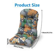 Adirondack Chair Cushion, 110x50x10cm Waterproof Tufted Patio Chair Pad With Elastic Straps, Dome-Shaped Colorfast Cushion For Indoor/Outdoor Use, High-Back Thickened Rocking Chair Seat Cushion For Patio Furniture, Terrace, And Relaxation - Multicolor - View 3