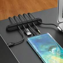 2pcs Cable Organizer Clips, Multi-Slot Office Desk Cable Management System, Suitable For Office Supplies, Data Cable Organizer, Mouse Cable Holder - Multicolor - View 4