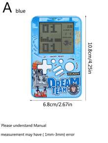 New 4.1 Inch Large Screen Retro Brick Game Console, Classic Handheld Game Player Office Game,Nds Game,Electronic Pet Game - Multicolor - View 10