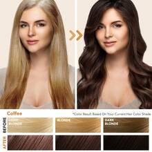 FVQUHVO Hair Dye Shampoo 3 In 1,Instant Coffee Shampoo Hair Dye Kit For Gray Hair Coverage, Long-Lasting Hair Color Shampoo For Men & Women, Simpler Root Touch-Up, Natural Plant Extracts - Coffee - View 2