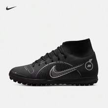 Nike Giày bóng đá nam mùa hè Giày thể thao SUPERFLY 8 TF mới, Giày đinh cỏ nhẹ thoáng khí - màu đen - Xem 5
