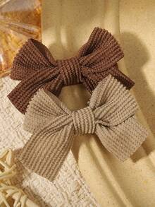 6pcs/Set Baby Bowknot Hair Clips Girl Safety Hairpin Children Sweet Hairgripe Kids Hair Accessories - Style 4 - View 4