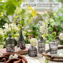 Bud Vase Set Of 12, Black Bud Vases In Bulk, Small Flower Vases For Centerpieces, Mini Vintage Vase For Rustic Wedding, Home,Table Decoration,12Pcs,Black - Black - 查看 3