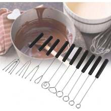 10 Unids Fondue Forks Chocolate Dipping Fork Set Baking Supplies Acero Inoxidable Fondue Forks Juego Herramientas Decoración Bricolaje,37327450 - Multicolor - Ver 2