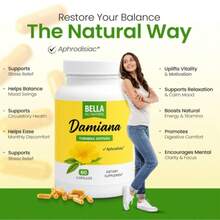 Miriyalyad Bella Damiana Leaf Capsules – 1000 Mg Per Serving – Herbal Supplement For Energy & Mood Support – Non-GMO, Gluten-Free – 60 Capsules - 2PCS - 查看 6