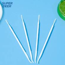 Fawnmum Super Deer 300pcs 2 In 1 Interdental Brush Tooth Pick Disposable Dental Brush Silicone Cleaning Between Teeth For Orthodontics - Blue - View 4