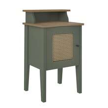 Mesa de Apoio/ Mesa de Cabeceira Retrô com 1 Porta Charlote Artely Menta - Verde Oliva - Visão 2