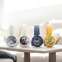 BuddyPhones POP Fun - Auriculares Bluetooth limitadores de volumen para s modo de escucha SafeAudio 85/94 dB 24 horas de duración de la batería auriculares plegables inalámbricos en la oreja - Niños de todas las edades+Azul - Ver 6
