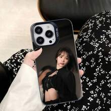 Funda para teléfono Singer K-Kim C-Chaewon, elegante, plateada, a prueba de golpes para 17, 16, 15, 14, 13, 12, 11 Pro Max, Plus - Z1 - Ver 12