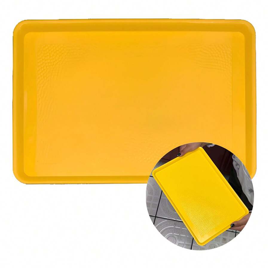 TendenciaCharola De Plastico Cocina Restaurante Apto Para MicroondasCalidad premium - Amarillo - Ver 1