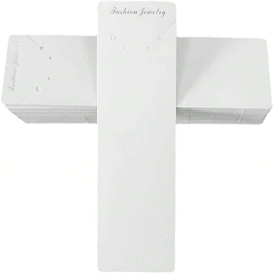 100 Piezas Tarjetas De Exhibidor De Joyería Para Collar Y Aretes Tarjetas De Presentación Para Vender Pendientes Y Collares En Ferias Y Eventos,37368836 - Multicolor - Ver 1