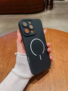 Funda compatible con iPhone 17 Pro Max, funda de teléfono de alta gama con estampado circular, compatible con iPhone 16/11/13/15 Pro/15/13 Pro Max, hecha de material antideslizante, compatible con iPhone 14/13/12, totalmente compatible con Galaxy S25 Ultra/S24 FE/S23 Plus/A15/A25/A55/A56, compatible con funda protectora Redmi 15C/Note 14 Pro/Note 13/Note 12/Note 11 - Negro - Ver 2