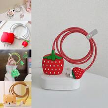 卡通充电器保护套，兼容苹果18/20W快充，防老化防污，通用美规/欧规插头