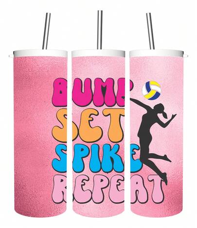 Vaso delgado de voleibol TendenciaTermo de 20oz, deporte, calidad premium