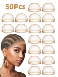 High-Definition Wig Caps, Ultra-Thin Transparent Wig Caps, Suitable For Lace Front Wigs, Elastic Nylon Material, Ladies' Wig Caps