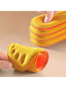 Winter Warm Self-Heating Insoles, Thick Anti-Slip Memory Foam Insoles, Unisex Warm Sports Insoles (Random Style And Color) 1 Pair/2 Pieces - Multicolor - View 3