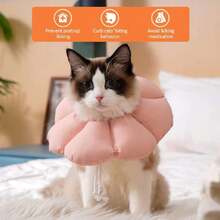 Collar de Recuperación para Gato, Ajustable (20 y 30 cm) Cono Suave del Cuello Elizabethan Neck Cone Protección de Herida de Cirugía -Rosa,37367349 - Neblina azul - Ver 2