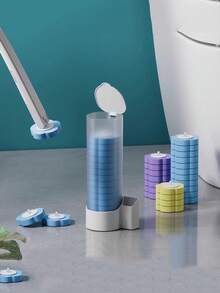 Recambios desechables de cepillo de baño con agente de limpieza incorporado, limpieza integral para el inodoro, juego de cepillo de limpieza montado en la pared del baño - Multicolor - Ver 10