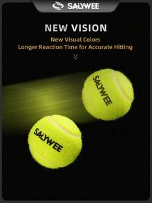SALYWEE 3/12 High Elasticity Tennis Balls, Durable Rubber Tennis Balls, Outdoor Sports Tennis Accessories Tennis, Pratice Balls High Enhance&Elastic For Training Outdoor Indoor Sport Dog Friendly, Two Colors Available - Multicolor - View 8
