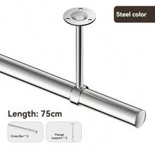 Thickened Stainless Steel Household Drying Rack, Rust-Proof And Windproof Clothes Hanger, Wardrobe Storage Rod, Garment Hanging Device, Multi-Function Towel Bar, Bathroom & Balcony Multi-Purpose Clothes Storage Rack