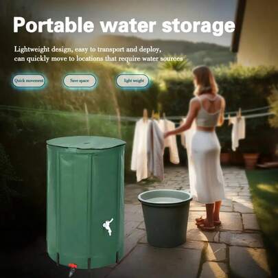 Garden Rainwater Collection Bucket - Durable Plastic Outdoor Water Tank For Horticulture, Backyard, Terrace, Lawn Care - Collects Rainwater For Plants, Courtyards, Gardens, Water Storage Tanks, Yard Maintenance, Home Gardeners