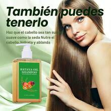 Batana Oil Shampoo,Champú Batana con Extracto de Romero para nutrir el cabello, champú para dar volumen y proteger el cabelludo-300ml - Verde - Ver 2