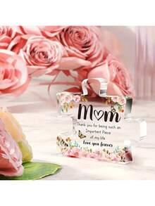 A New Transparent Acrylic Table Decoration For Mother's Day And Father's Day, A Valentine's Day Gift With A Heart - Multicolor - View 3