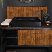 1卷棕色木纹自粘墙纸，易于安装，防水可移除，逼真的天然木纹质感，适用于台面、家具和家居装饰。纹理光滑均匀，防水。尺寸：17.7英寸 x 39.3英寸/118.1英寸/196.8英寸 - 棕色 - 查看 8