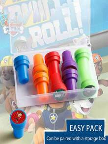 Paw Patrol 10枚/套汪汪队主题卡通印章，包含Chase、Skye、Rubble等角色图案。完美的生日派对礼物、学校奖励，非常适合生日和节日派对。 - 彩色 - 查看 4
