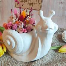 DIY Clay Mold 3D Stereoscopic Snail Candle Cup Plaster Resin Flowerpot Storage Box Decoration Drip Glue Mold Snail Shape Daily Storage Decoration Silicone Mold - White - View 5