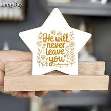 4张金色穆斯林书法伊斯兰语录贴纸，UV DTF转印贴纸，适用于玻璃，包含经文、Ian Wth You Always、伊斯兰野花语录、赞美诗句贴纸 - 自粘DIY工艺品套装，适用于杯子、玻璃、陶瓷、家具 - 一次性塑料语录贴纸，适合家居装饰、工艺品制作 - 彩色 - 查看 11