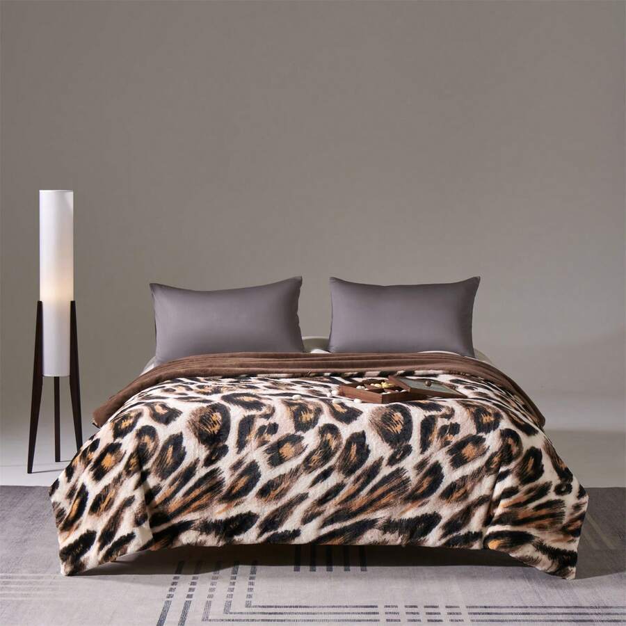 Merino Wool Printed + Milk Velvet Double Layer Blanket