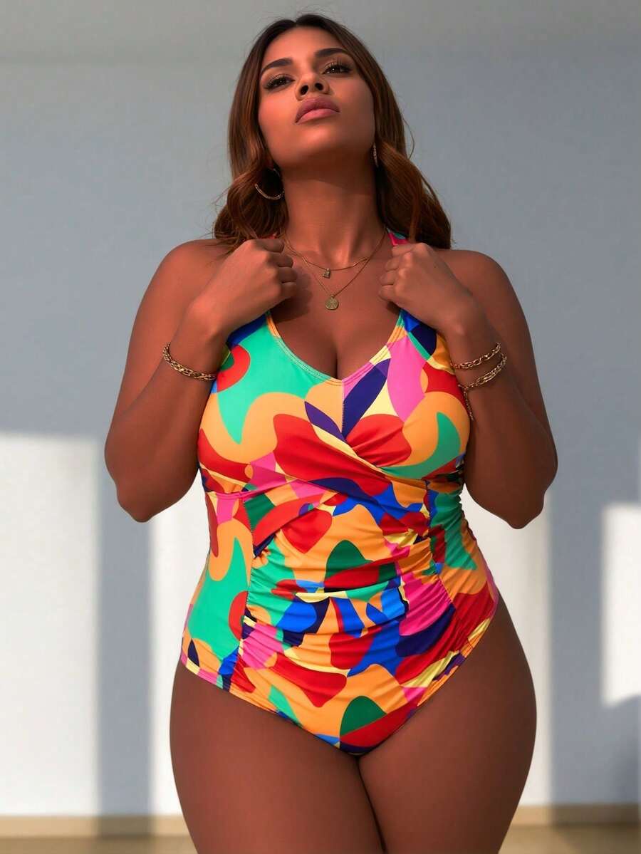 Women's Comfortable One Piece Swimsuit – Elegant Design For Beach & Pool Days - TD-J8857-09 - 查看 1
