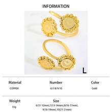 21k Gold-Plated Luxury Dubai Ring, Saudi Elegant Wedding Ring, Oman Islamic Women Party Jewelry - Coin Ring - View 38